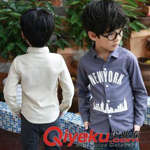 2015秋季新款男童韓版字母長(zhǎng)袖襯衫工廠(chǎng)批發(fā)